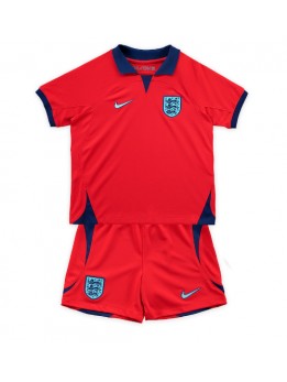 England Auswärts Trikotsatz für Kinder WM 2022 Kurzarm (+ Kurze Hosen)